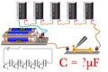 The physical problem, the electrical circuit of the series connection of capacitors